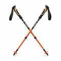 Bastones de trekking aluminio negro y naranja